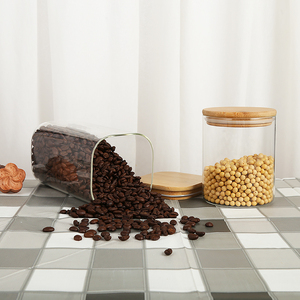 Nhà Máy Tùy Chỉnh Hình Ống Chai Thủy Tinh Số Lượng Lớn Thực Phẩm Container Gia Vị <span class=keywords><strong>Jar</strong></span> Nút Chai Nắp Thủy Tinh Borosilicate Lưu Trữ <span class=keywords><strong>Jar</strong></span> Với Nắp Tre - Product Image 4