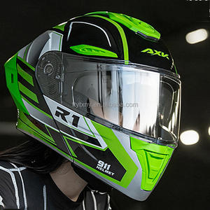 プロ仕様新ABSモーターサイクルレーシングヘルメット女性軽量デュアルバイザーオールシーズンフリップアップDOT承認 - Product Image 4