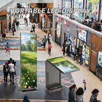 AWSTOUCH Écran LED intelligent portable P2, support de texte SDK, pour affichage publicitaire en intérieur/extérieur, sur pied mobile, OEM pour magasins de détail