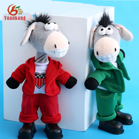Nouveaux jouets chantants personnalisés, animaux en peluche doux et musicaux, petits ânes en peluche