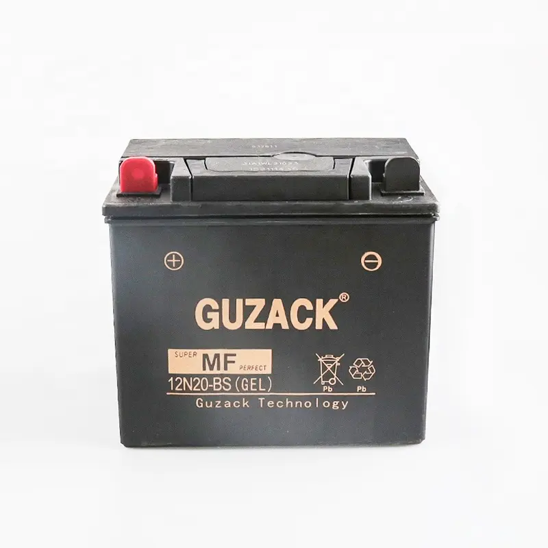 GUZACK 12N20-BS 12v 20ah batteria caricata bagnata YTX20-BS batteria ricaricabile del triciclo del motociclo di mf