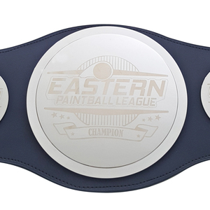 Cintura da Campione Personalizzata in Metallo con Logo Laser Argentato per Fantasy Football, Wrestling, Boxe - Cintura in Pelle per Adulti - Product Image 2