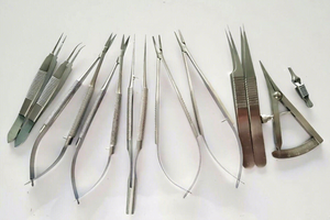 Ensemble d'instruments de microchirurgie, porte-aiguilles micro, micro-ciseaux, acier inoxydable allemand, réutilisable, CE ISO OEM - Product Image 3