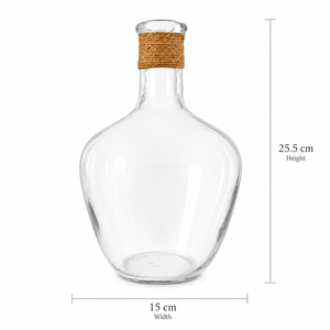 Jarrón de Vidrio Transparente Envuelto en Ratán, Florero Grande para Decoración de Mesa de Boda y Hogar, Proveedor Mayorista, Exportación - Product Image 3