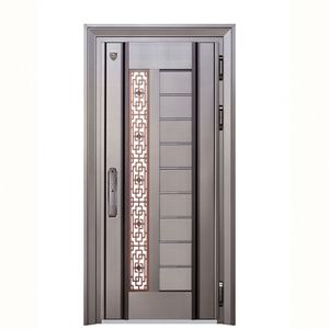 Puerta de Entrada de Metal de Estilo Moderno, Puerta de Seguridad de Acero para Exterior, Económica y de Nueva Llegada - Product Image 1