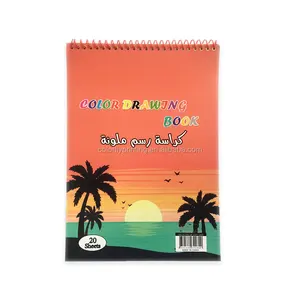 A3/A4/A5 Ukuran Kustom Dicetak Berwarna Spiral Menggambar Sketchbook Kertas Notebook untuk Siswa Sekolah