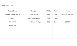 Pendientes Solitarios Majestic Spark con Diamante Cultivado en Laboratorio con Corte Ovalado, Chapados en Oro de 10K, Elegantes y Brillantes, Regalo de Boda para Mujer - Product Image 6