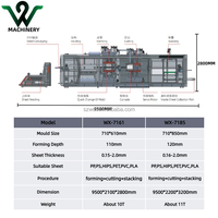 Machine de thermoformage entièrement automatique d'occasion pour la fabrication de barquettes à œufs biodégradables en PP, PET, PS et de boîtes alimentaires en plastique à emporter