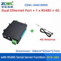 Router Industrial 4G LTE con 2 Puertos RS485/422, Servidor Serial, Gateway Modbus, MQTT/HTTP/JSON, GPS y Ranura para Tarjeta SIM para Exteriores