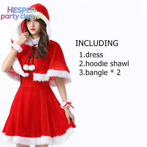 Conjunto de Disfraz Navideño Sexy para Mujer Adulta HESPER, Diferentes Estilos de Vestido Corto Navideño para Club Nocturno, Disfraz de Santa - Product Image 3
