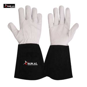 Gants de soudage en peau de chèvre/vache de qualité supérieure Gants de travail Pakistan - Product Image 2