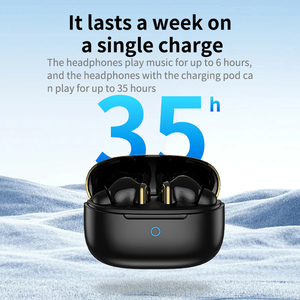 All'ingrosso ABS nero di plastica ANC auricolari senza fili auricolari con indicatore di batteria a LED <span class=keywords><strong>BTS</strong></span> 300mAh durata della batteria per smartphone - Product Image 5