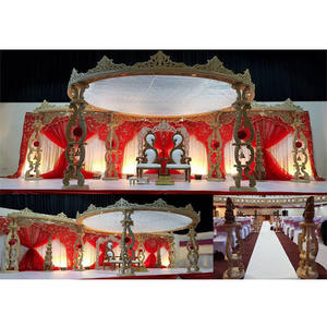 Mandap de Madera para Bodas Gujarati, Mandap de Madera Glamuroso para Bodas en el Reino Unido, Mandap de Madera Elegante para Bodas Indias, Missouri, Mississippi, EE. UU. - Product Image 1
