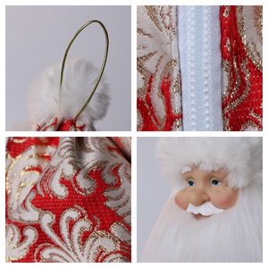 SOTE 25CM <span class=keywords><strong>Ded</strong></span> <span class=keywords><strong>Moroz</strong></span> et Snegurochka russes en tissu et coton PP, seaux à bonbons rouges, collection de cadeaux de Noël, cadeaux pour enfants - Product Image 5