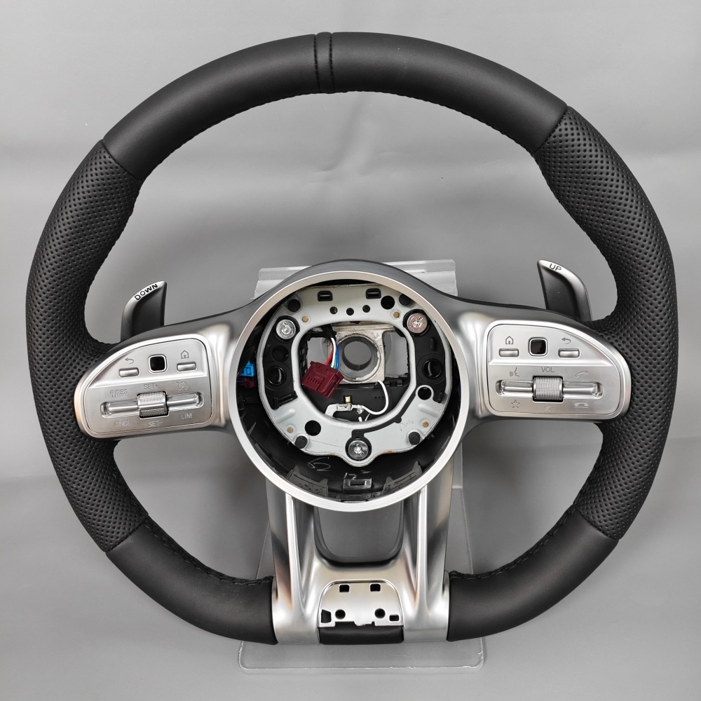 Custom Black Car Steering Wheel (Mercedes-Benz Fitment), photo 3
