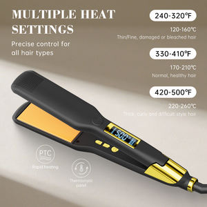 مكواة فرد شعر واسعة من الألومنيوم مكواة مكواة مسطحة 250C MCH تسخين سريع مصفف درجة حرارة عالية - Product Image 3