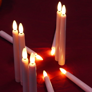 Nến Côn Màu Hồng Không Lửa Nến Làm Cỏ Chạy Bằng Pin Với Điều Khiển Từ Xa Và Hẹn Giờ - Product Image 1