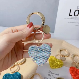 Pendentif de sac Bling Bling, porte-clés cœur en strass avec diamants - Product Image 6