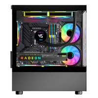 Caja de Ordenador de Torre Media para Juegos, Personalizable, de Aleación de Aluminio, con Ventana Lateral