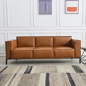 Guangzhou Factory Wholesale Modern Style Extendable Leather <b>Sofa</b> Set for Living Room <b>Office</b> Apartment Mall Hotel Furniture - Product Image 1