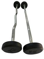 Barre de musculation ronde en caoutchouc de haute qualité, barre fixe pour curls, équipement de gym populaire pour la musculation, pièces et accessoires de machine d'exercice