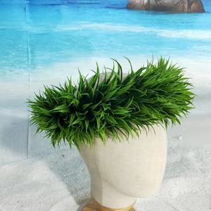 NEW Artificial Thick Spring Grass fascia Haku KN-hk046-1 Aloha Hula Dance Celebration Event <span class=keywords><strong>Crown</strong></span> Floral Garland Headpieces - Product Image 2