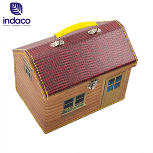 2026 Creative Retro House Shaped Cardboard Toy Luggage with Handle Attractive Luggage Wholesale - Product Image 3