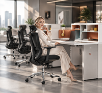Poste de travail modulaire pour 8 personnes, bureau informatique moderne à plan ouvert avec rangement intégré, mobilier de bureau