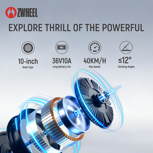 Trottinette électrique à deux roues ZWHEEL E12PLUS de qualité supérieure, pliable, étanche, moteur 800W, entrepôt européen - Product Image 2