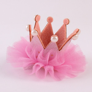 2023 شعر أميرات كليب عقال تول زهرة تاج الوليد حزب عيد ميلاد الطفل فتاة تيارا بريق تاج اللؤلؤ عقال - Product Image 2