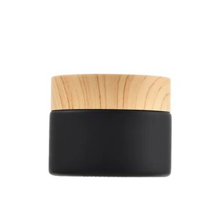 Pot cosmétique rond en plastique ambré vide 5ml-100ml avec couvercle givré et capuchon en bambou, logo personnalisé imprimé pour crème contour des yeux - Product Image 3