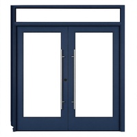 Portes de salle blanche modernes à ouverture latérale, coupe-vent, en alliage d'aluminium fini, pour résidentiel, commercial, supermarché, hôpital