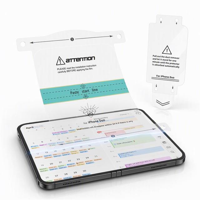 Screen Protector With Installation Kit For iPhone Duo Tempered Glass TPU Dual Screen Ready To Ship MOQ 50pcs
