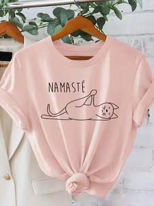 เสื้อยืดลำลองผู้หญิงลายการ์ตูน "<span class=keywords><strong>Wait</strong></span> <span class=keywords><strong>What</strong></span>" คอกลมแขนสั้น - Product Image 5