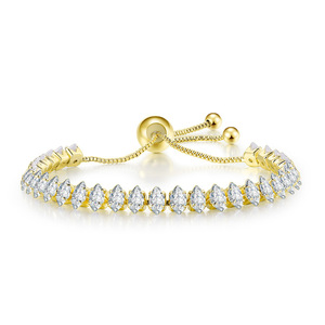 Bracelets ajustables en zircon brillant pour femmes, multicolores, style tennis, simples, tendance, bijoux pour fêtes, mariages, accessoires, cadeaux - Product Image 6