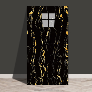 Wallpaper PVC Motif Marmer Interior, Perekat Sendiri, Tahan Air, Anti Minyak, Warna Hitam Mewah untuk Rumah, Kamar Mandi, Apartemen - Product Image 1