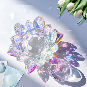 Tazón de Cristal Transparente con Forma de Loto para Limpieza de Uñas, Recipiente de Acrílico Colorido para Líquidos, para Salón de Manicura - Product Image 4