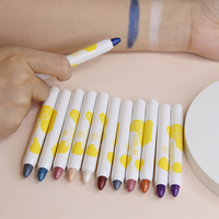 Crayon fard à paupières multi-teintes personnalisé OEM, finition naturelle, résistant à l'eau, tons de peau foncés/clairs/clair, végan, sans cruauté, marque privée