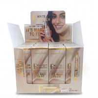 Fond de teint liquide mat longue tenue, contrôle du sébum, couvrance totale, fini peau nue, maquillage du visage, 4 teintes pour femmes