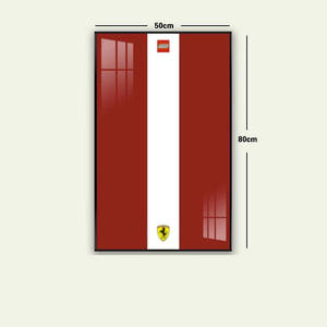Modèle de puzzle de voiture de sport pour décoration murale - Cadre noir avec éclairage LED mural suspendu - <span class=keywords><strong>Peinture</strong></span> décorative - Convient aux enfants - Product Image 2
