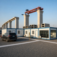 Bâtiment préfabriqué modulaire en panneaux sandwich d'acier de 20 pieds pour bureau mobile sur chantier, assemblage rapide