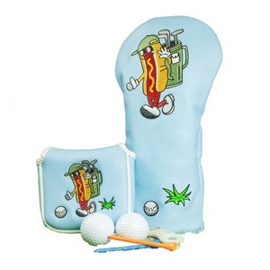 New Design NO MOQ Waterproof <b>Golf</b> Club Head Cover Premium PU Leather Customized Embroidery Logo Elastic-Band Closure <b>Golf</b> Wood - Product Image 2