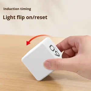 Temporizador de cuenta regresiva <span class=keywords><strong>Rubik</strong></span>'s Cube con pantalla digital, función de inicio por volteo, recordatorio de tiempo, para estudiantes, exámenes de posgrado, tiempo 0-1, cocina - Product Image 1