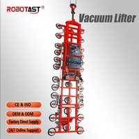 Machine de levage à vide robuste 5T, ventouse à vide pour verre, marbre, quartz, pierre, avec rotation et inclinaison électriques
