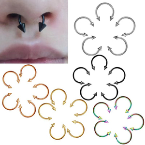 <span class=keywords><strong>Anneau</strong></span> en forme de fer à cheval circulaire en acier chirurgical 316L - Bijoux de <span class=keywords><strong>piercing</strong></span> pour le nez, le septum, la lèvre, la sourcil, le cartilage de l'<span class=keywords><strong>oreille</strong></span> - Product Image 2