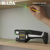 Télémètre laser portatif 2-en-1 avec fonction de nivellement automatique et niveau laser croisé
