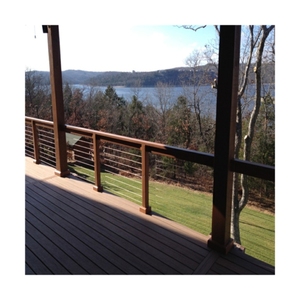 Rampe d'escalier intérieure Prima avec main courante en <span class=keywords><strong>bois</strong></span> massif, <span class=keywords><strong>kit</strong></span> de <span class=keywords><strong>balustrade</strong></span> en fil d'acier inoxydable 316 - Product Image 4