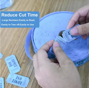 Billets de tombola perforés numérotés de 1x2 pouces pour événements et sorties de billets - Product Image 5