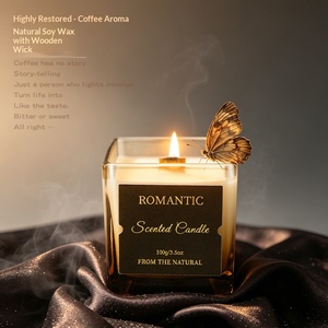Vintage Chinese Style Scented Candle <b>Gift</b> <b>Box</b> Coffee Aroma Essential Oil Set Luxury Bedroom Decor Ornament - Product Image 2
