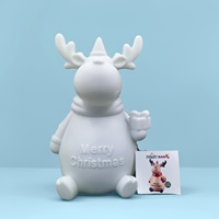 Fournitures de bricolage pour Noël : Figurines décoratives de Noël (Bonhomme de neige, Renne, Père Noël, Ours fluide) pour la création artisanale de Noël